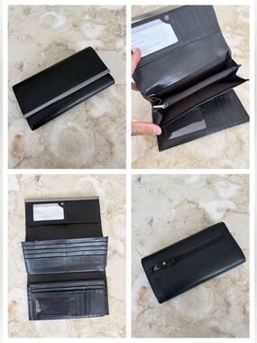 NWOT Via Roma Genuine Leather Wallet Huge Capacity